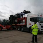 Forklift on site with our DGSA supervising